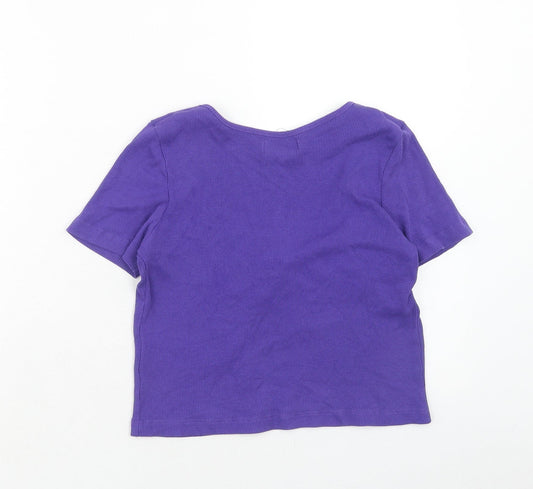 Womens UK Size XS Brave Soul Purple Basic Blouse