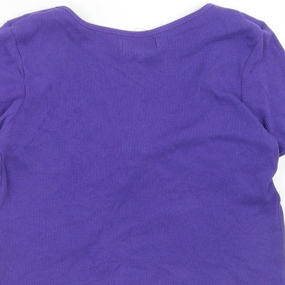 Womens UK Size XS Brave Soul Purple Basic Blouse