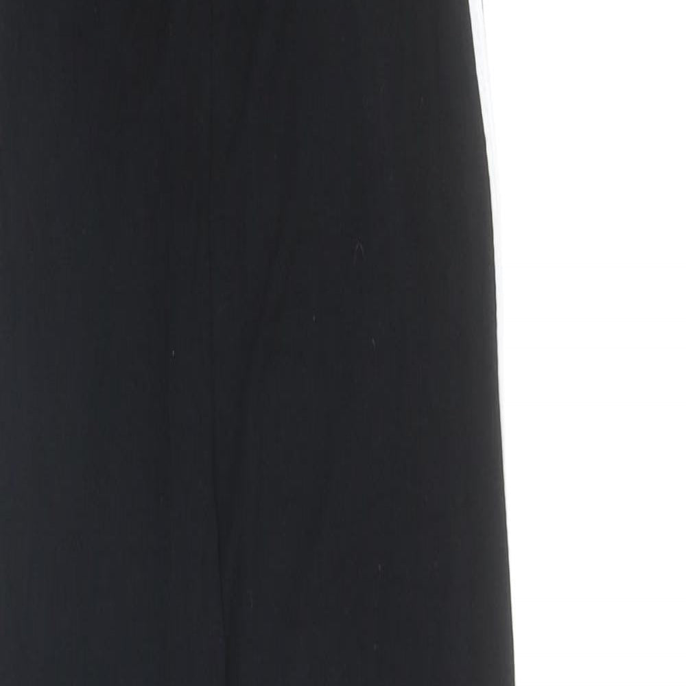 PRETTYLITTLETHING Womens Black Viscose Unitard One-Piece Size 6 Pullover - Side Stripe