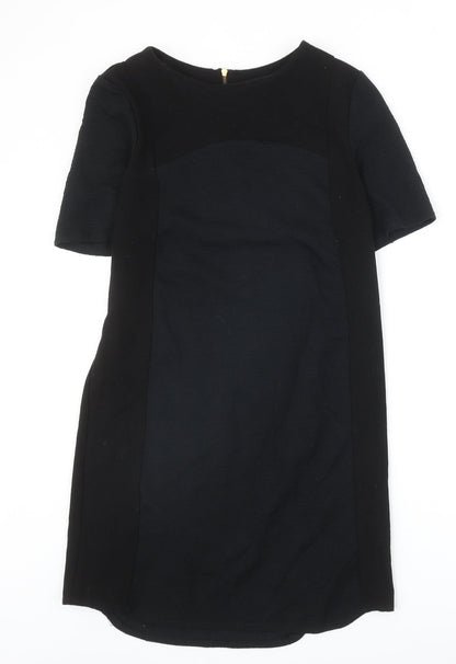 Warehouse Womens Black Polyester A-Line Size 10 Round Neck Zip