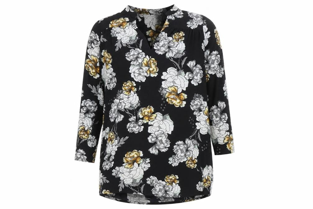 Womens UK Size 8 Lola May Black Basic Blouse