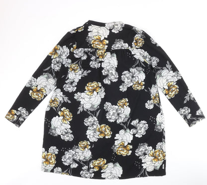 Womens UK Size 8 Lola May Black Basic Blouse