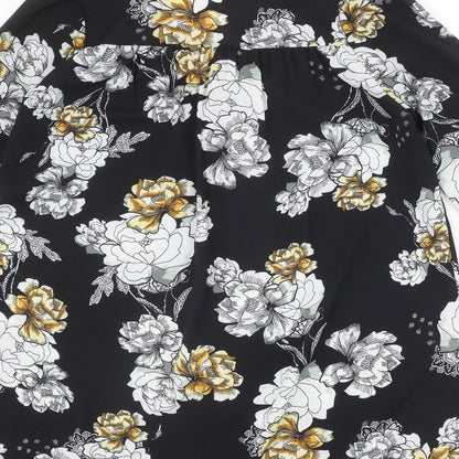 Womens UK Size 8 Lola May Black Basic Blouse