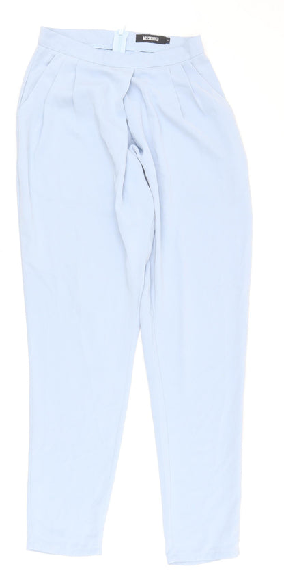 Womens UK Size 8 Missguided Regular Fit Dress Pants Blue Trousers
