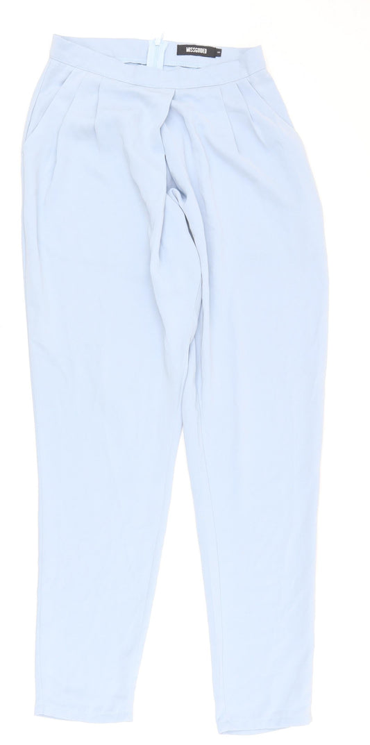 Womens UK Size 8 Missguided Regular Fit Dress Pants Blue Trousers
