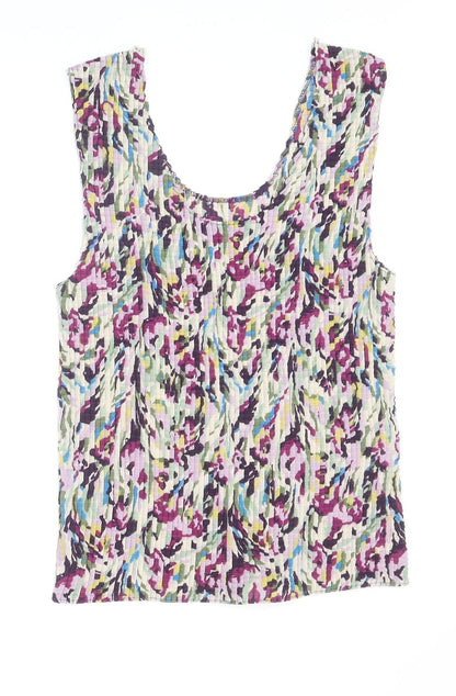 Womens UK Size L Nicola Multicoloured Basic Tank