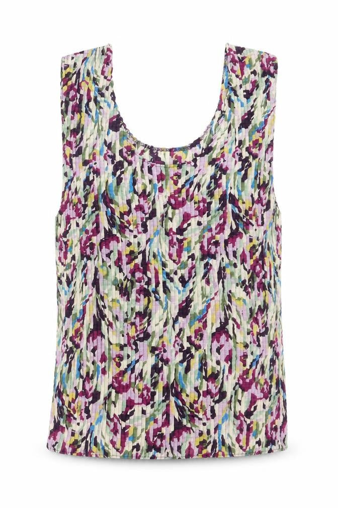 Womens UK Size L Nicola Multicoloured Basic Tank