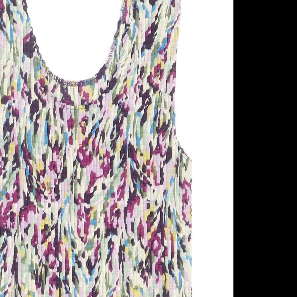 Womens UK Size L Nicola Multicoloured Basic Tank