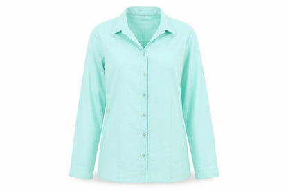 Womens UK Size L Dotti Green Basic Button-Up