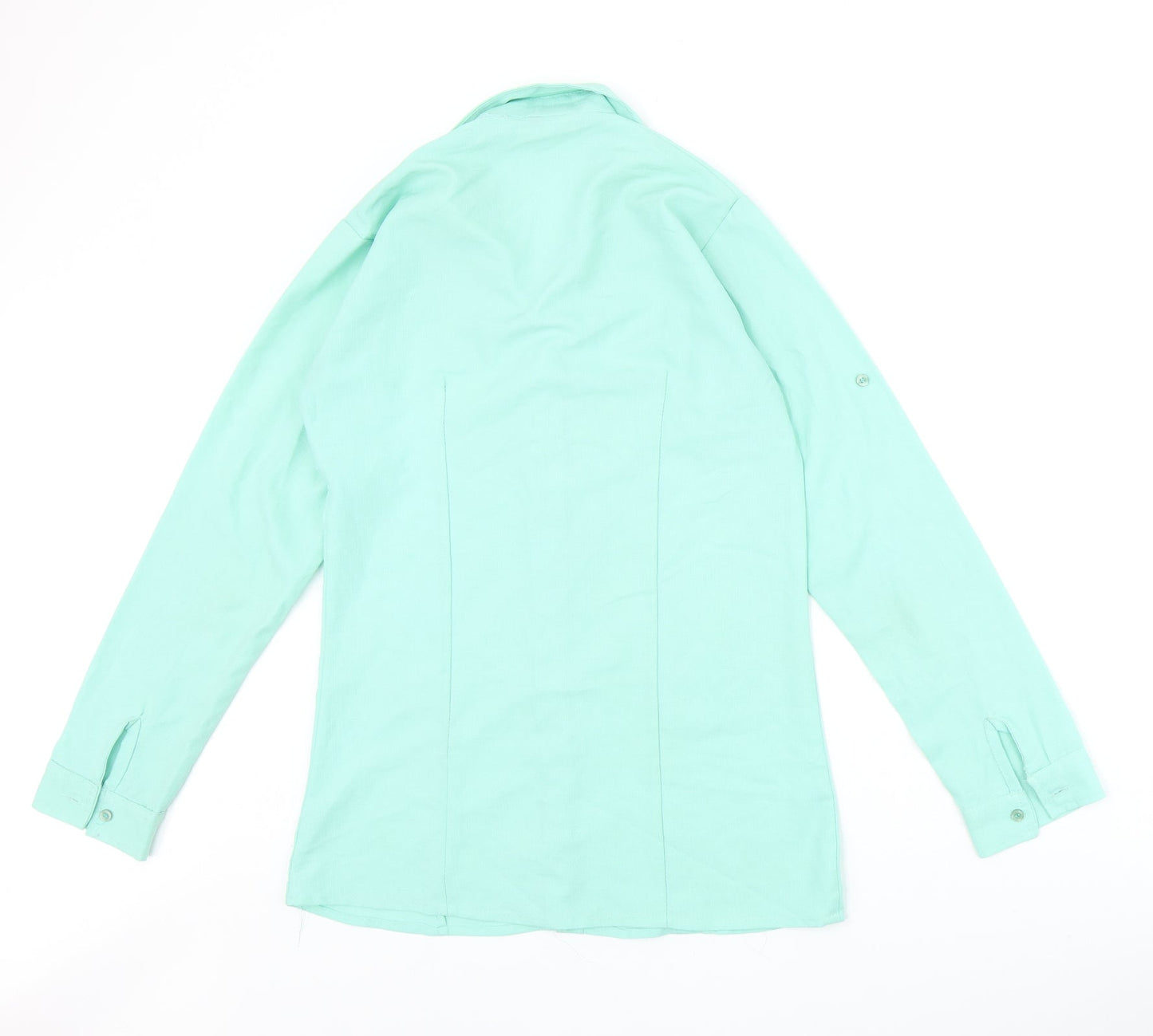 Womens UK Size L Dotti Green Basic Button-Up
