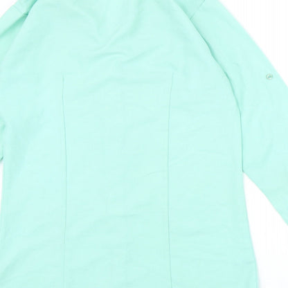 Womens UK Size L Dotti Green Basic Button-Up