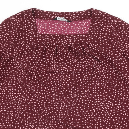 Womens UK Size 12 Kaleidoscope Red Basic Blouse