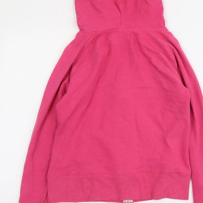 Peacocks Womens Pink Cotton Full Zip Hoodie Size 10 Zip