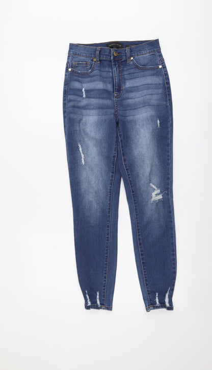 Kendall And Kylie Womens Blue Cotton Skinny Jeans Size 26 in L27 in Regular Button