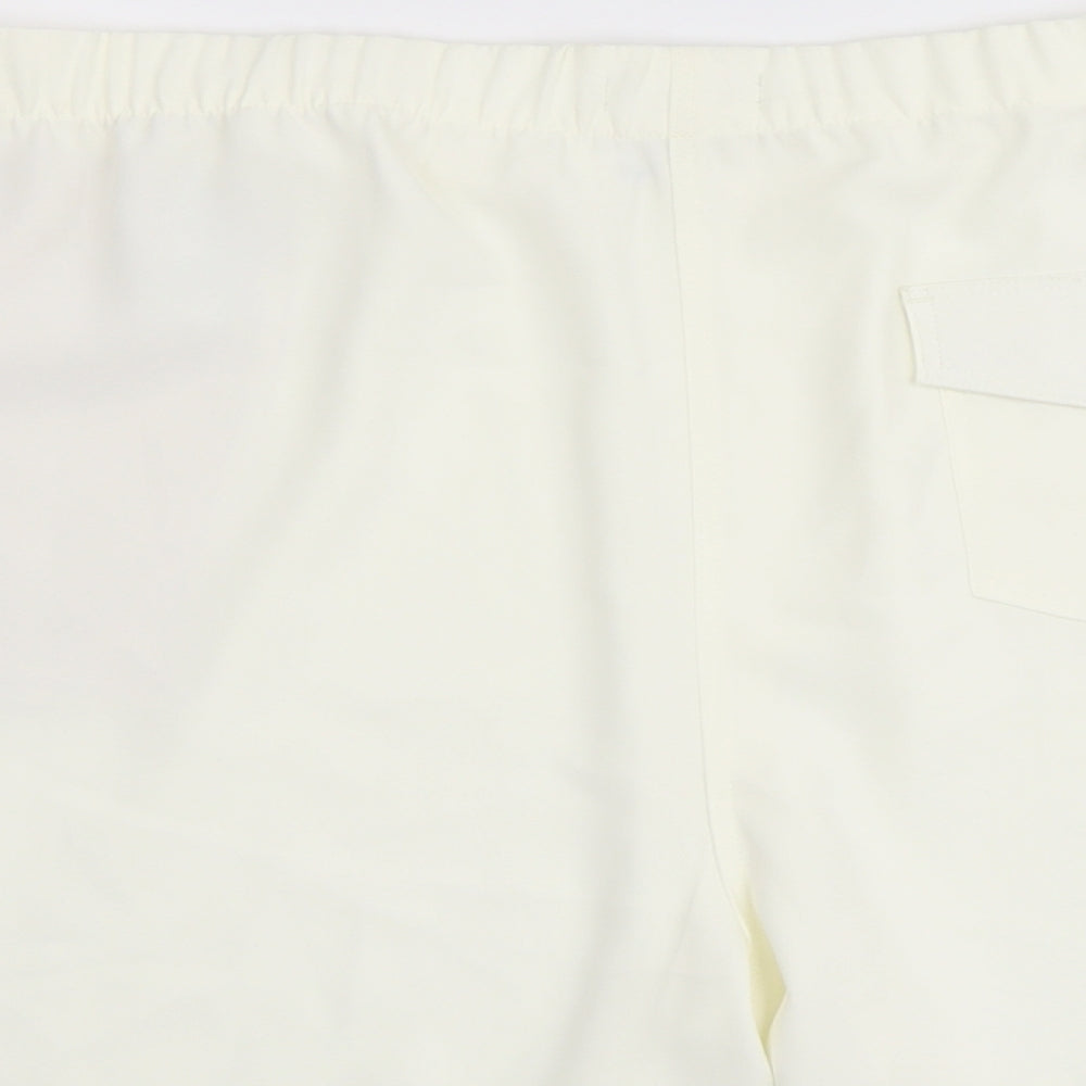Marks and Spencer Womens Ivory Polyester Basic Shorts Size 24 L5 in Regular Pull On
