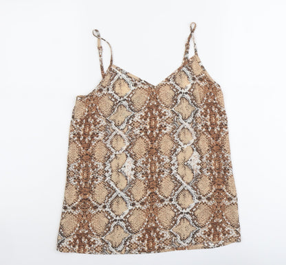 Womens UK Size 8 Marks and Spencer Beige Basic Tank