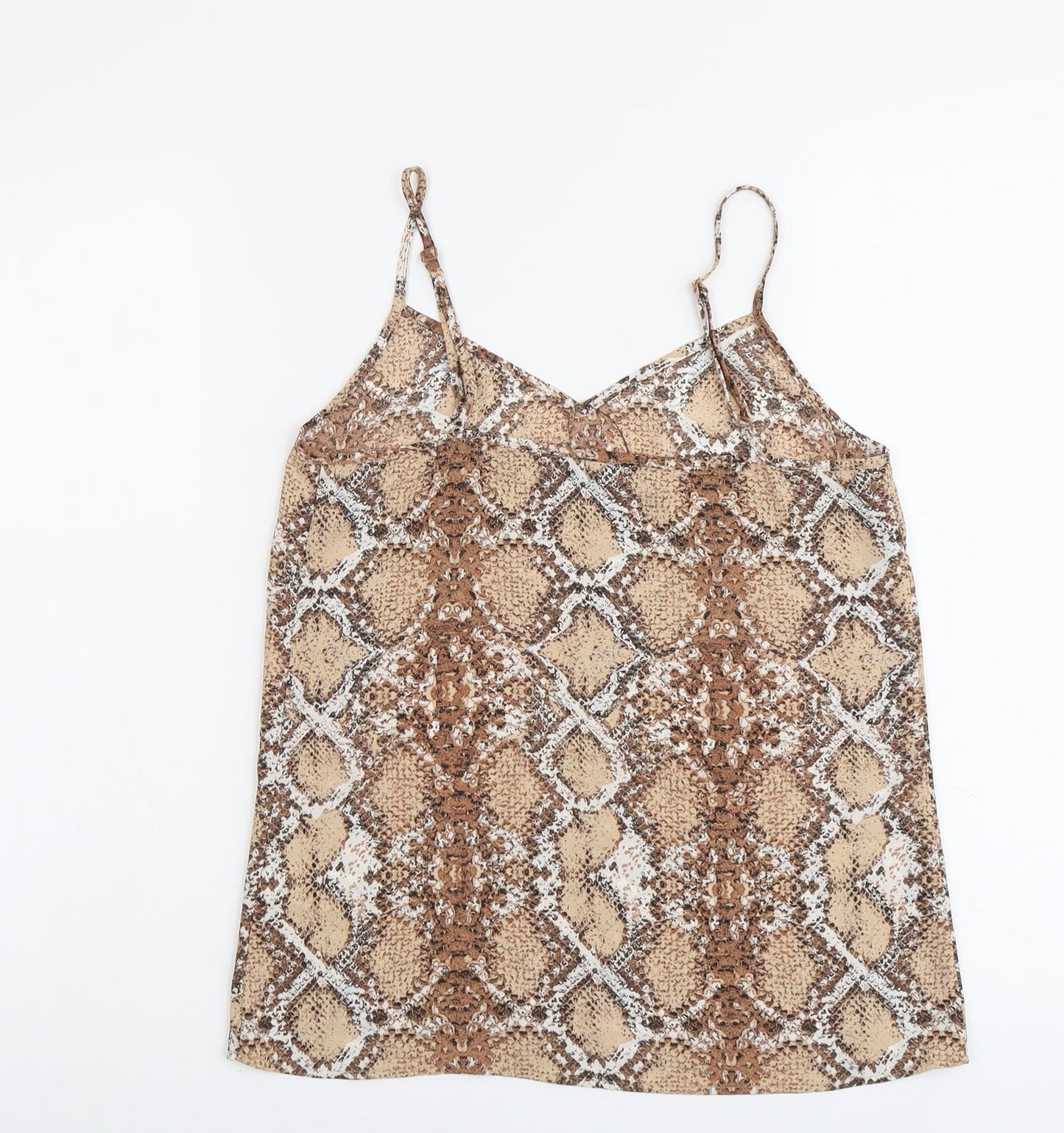 Womens UK Size 8 Marks and Spencer Beige Basic Tank