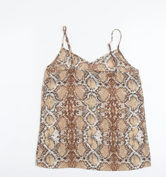 Womens UK Size 8 Marks and Spencer Beige Basic Tank
