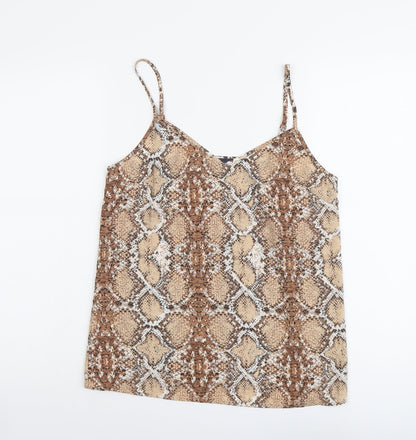 Womens UK Size 10 Marks and Spencer Beige Basic Tank