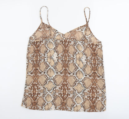 Womens UK Size 10 Marks and Spencer Beige Basic Tank