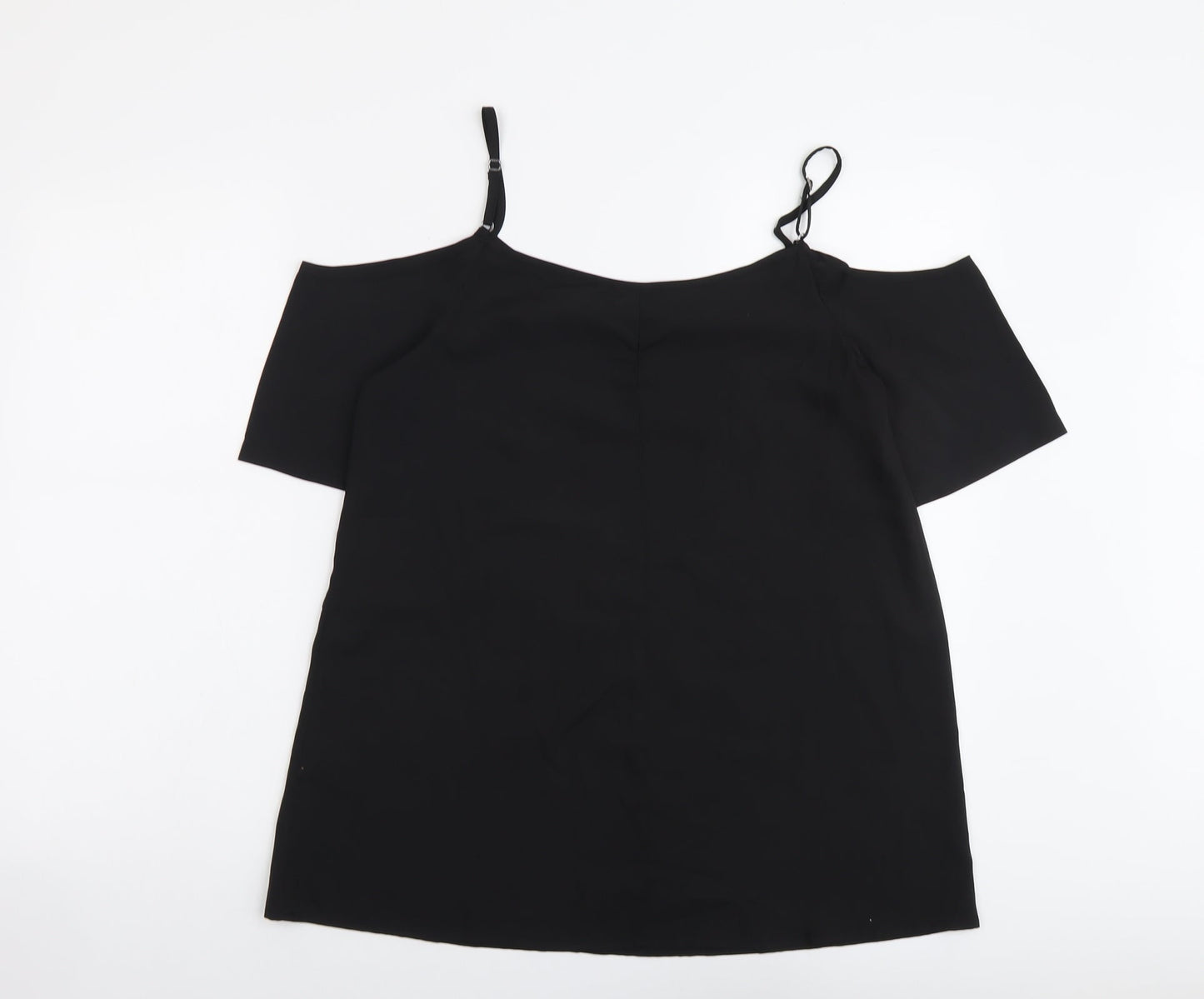 Womens UK Size 12 Be You Black Basic Blouse