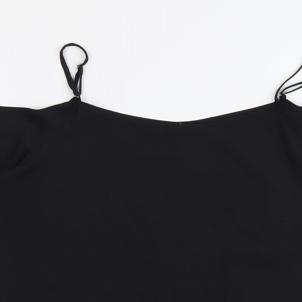Womens UK Size 12 Be You Black Basic Blouse