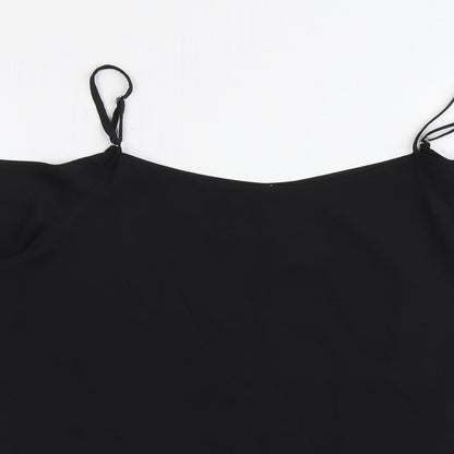 Womens UK Size 12 Be You Black Basic Blouse