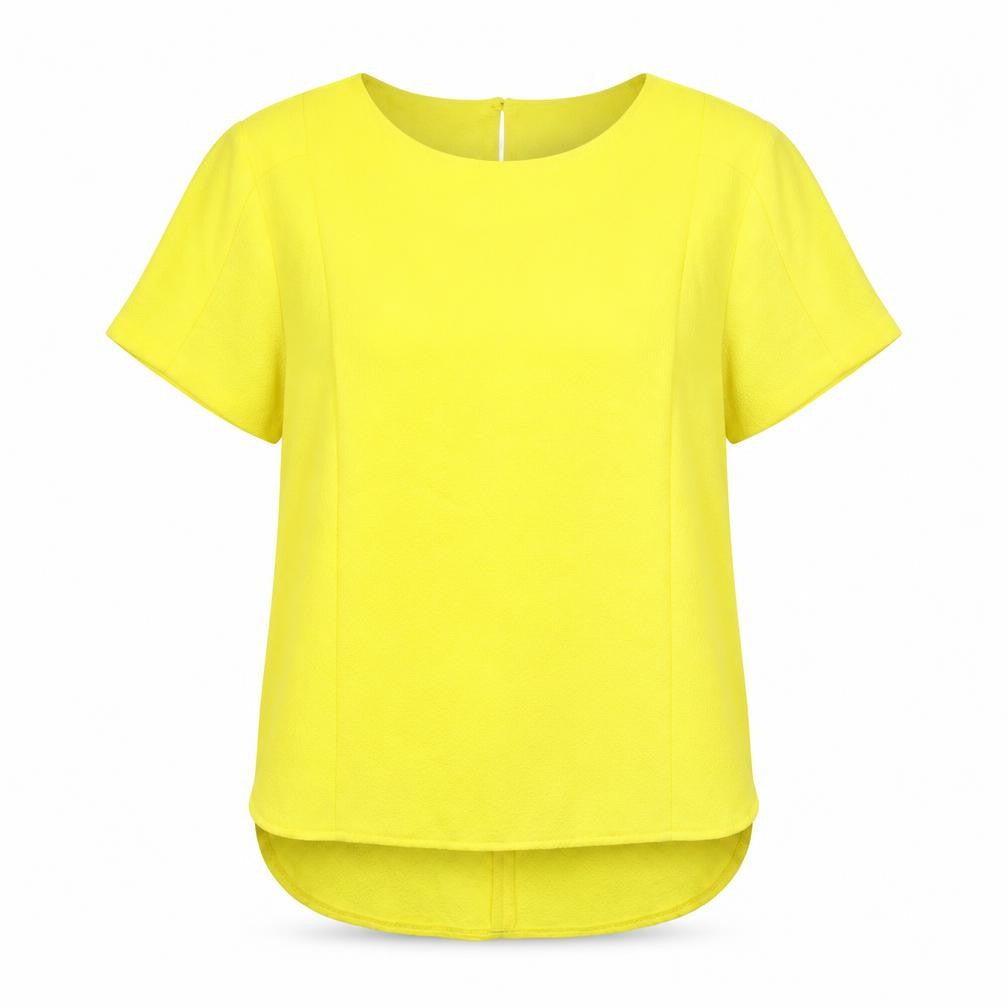 Womens UK Size 12 Atmosphere Yellow Basic Blouse