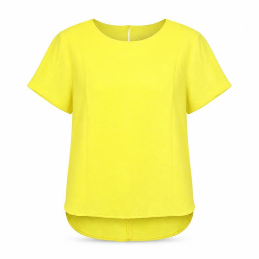 Womens UK Size 12 Atmosphere Yellow Basic Blouse