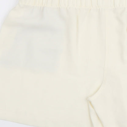 Marks and Spencer Womens Ivory Polyester Basic Shorts Size 20 L5 in Regular Pull On