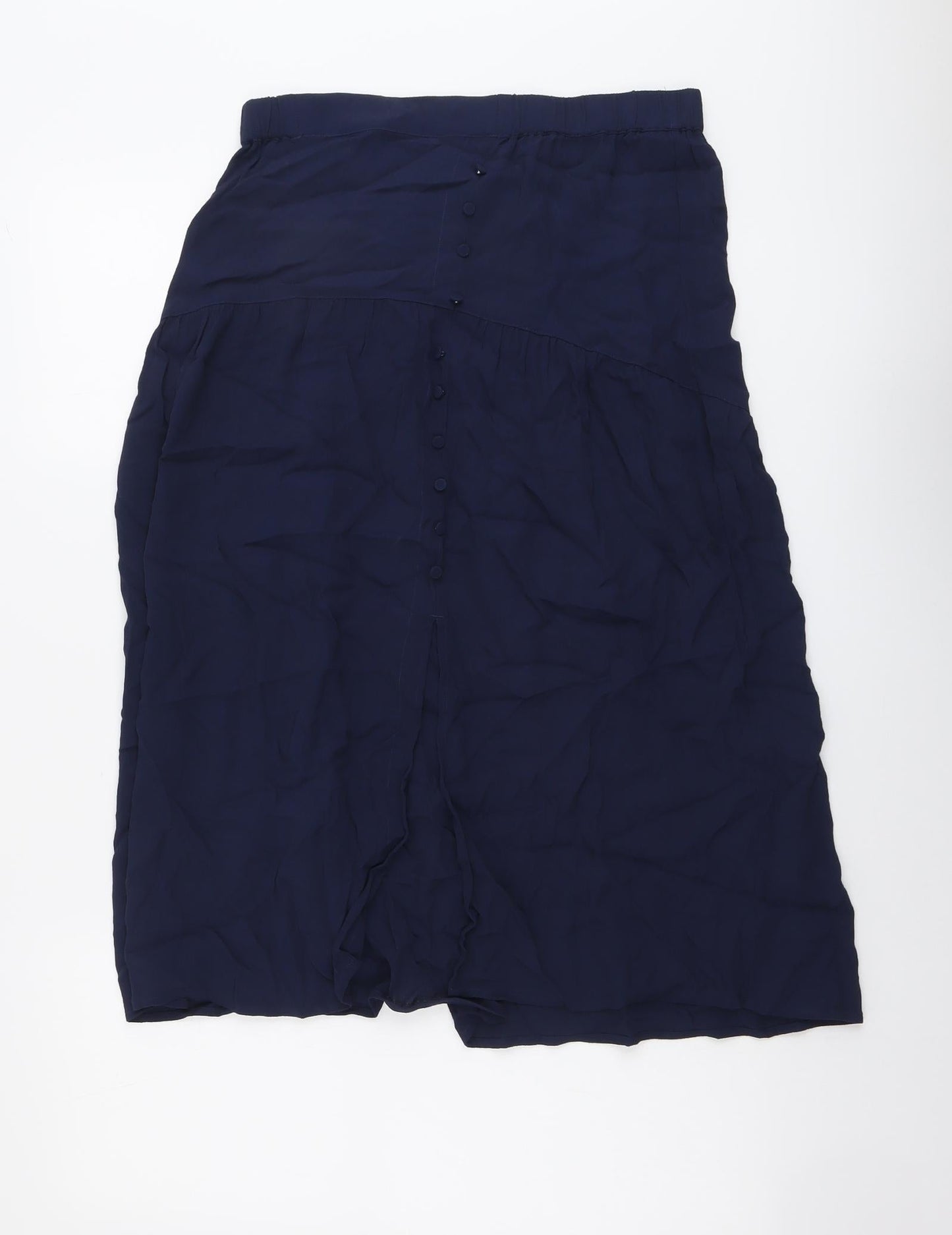 Marks and Spencer Womens Blue Viscose Swing Skirt Size 10