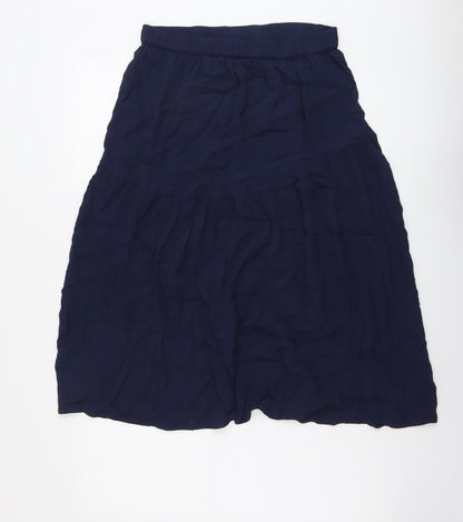 Marks and Spencer Womens Blue Viscose Swing Skirt Size 10