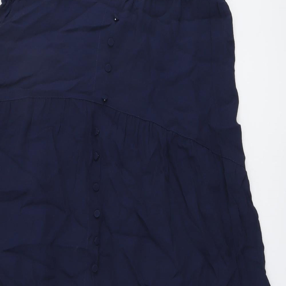 Marks and Spencer Womens Blue Viscose Swing Skirt Size 10