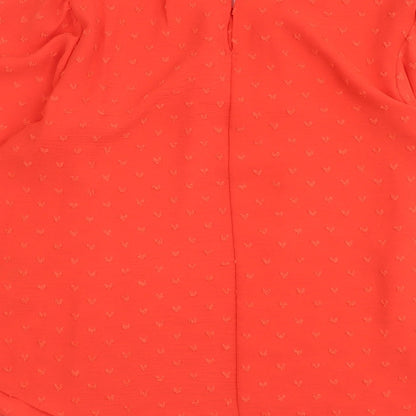 Womens UK Size 10 Marks and Spencer Orange Basic Blouse
