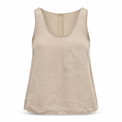 Womens UK Size 8 ASOS Beige Basic Tank