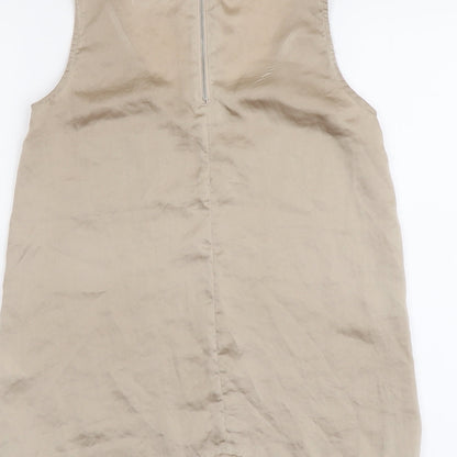 Womens UK Size 8 ASOS Beige Basic Tank
