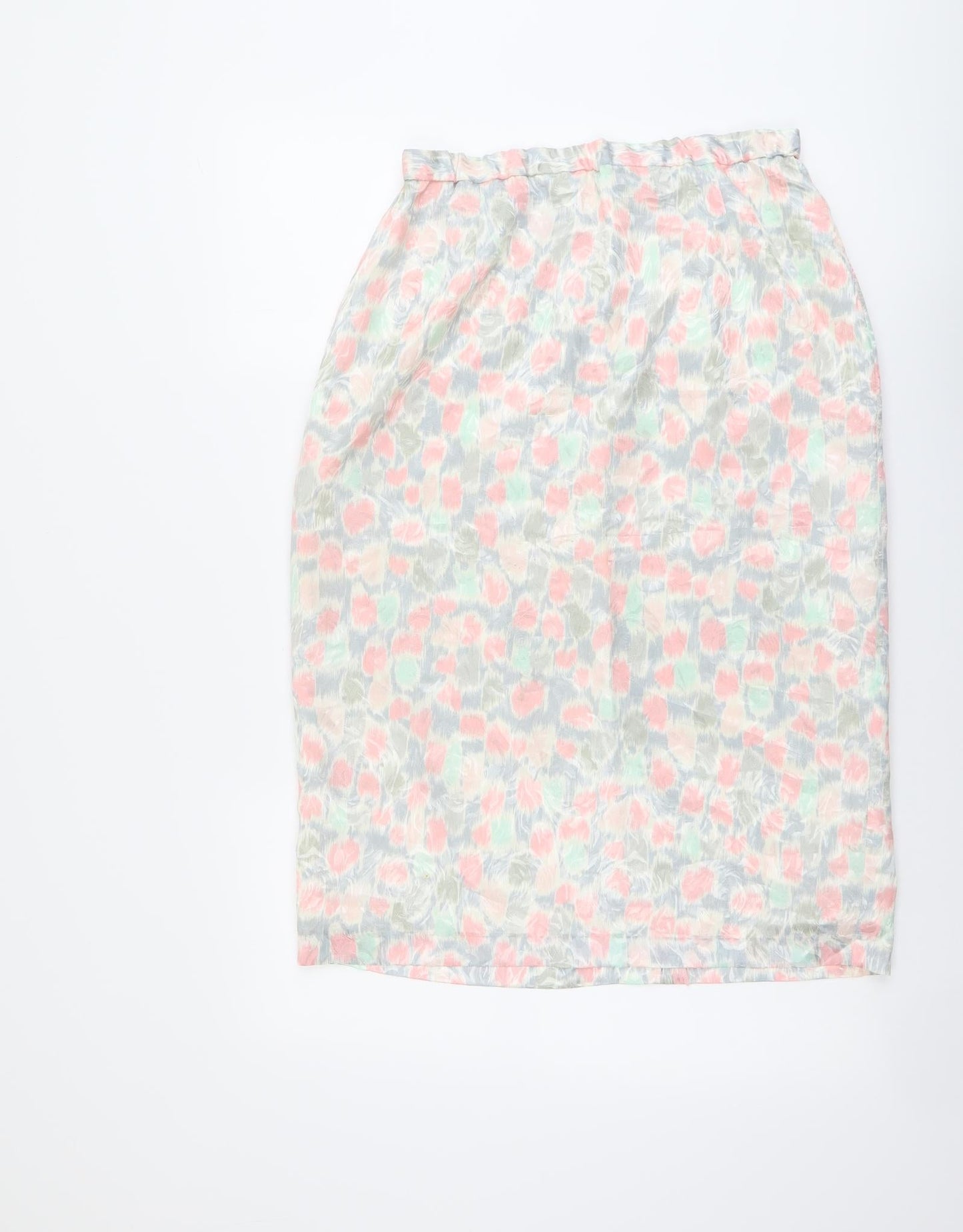 Gina Bacconi Womens Multicoloured Floral Polyester Straight & Pencil Skirt Size 16 Zip