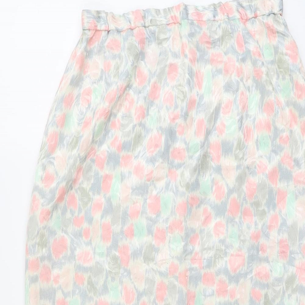 Gina Bacconi Womens Multicoloured Floral Polyester Straight & Pencil Skirt Size 16 Zip