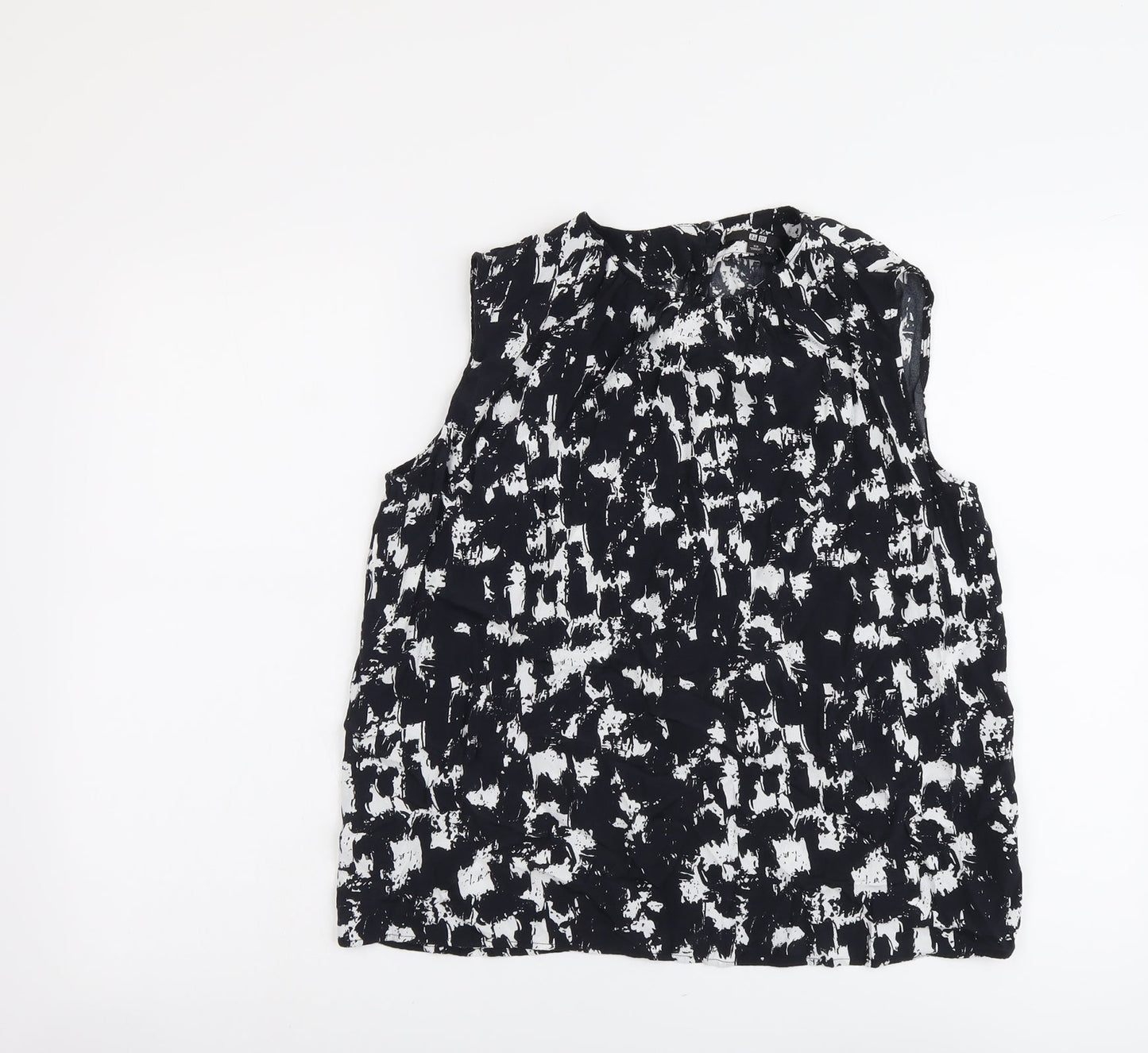 Womens UK Size XS Uniqlo Black Basic Tank