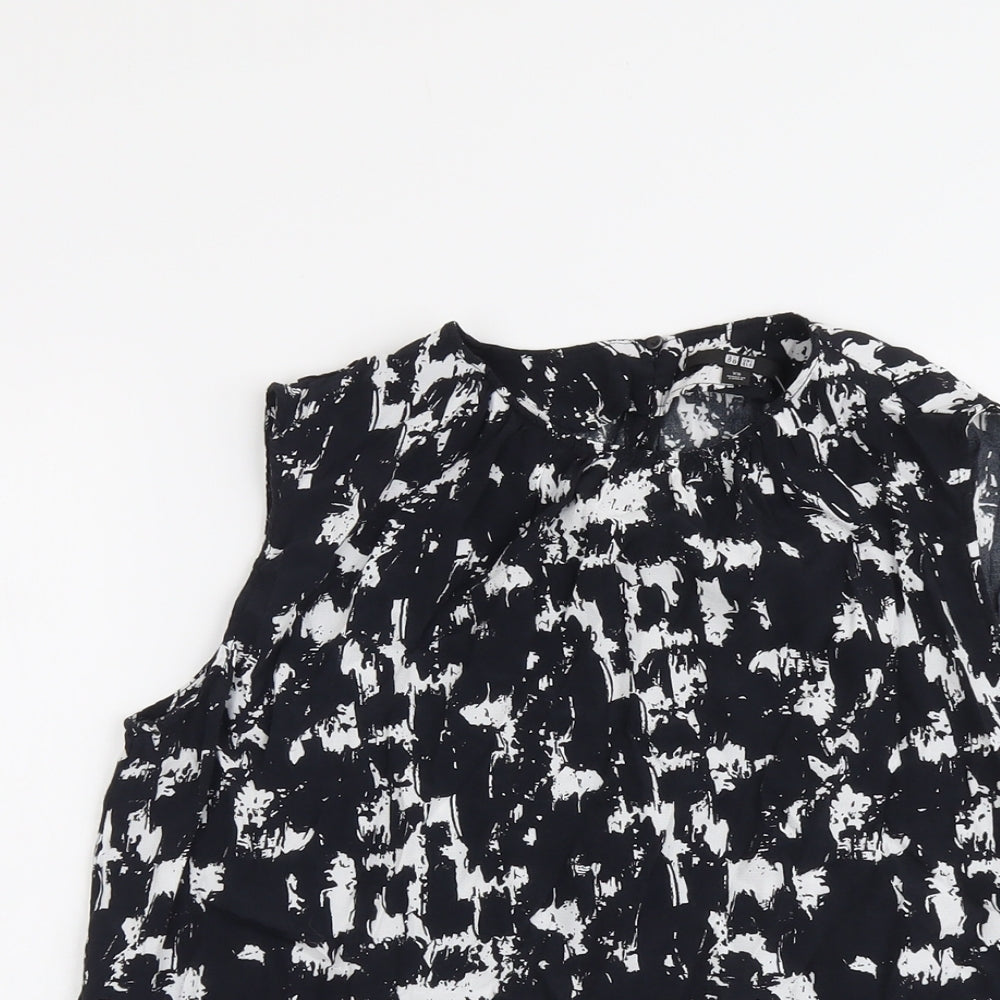 Womens UK Size XS Uniqlo Black Basic Tank