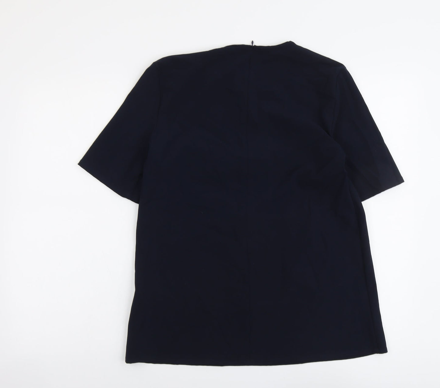 Womens UK Size S Zara Blue Basic T-Shirt