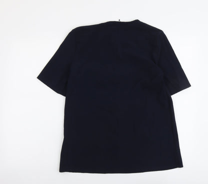 Womens UK Size S Zara Blue Basic T-Shirt