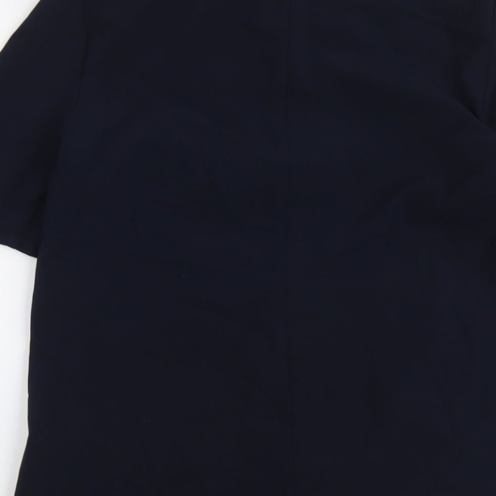 Womens UK Size S Zara Blue Basic T-Shirt