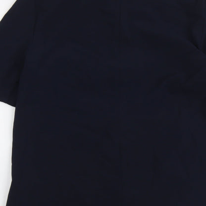 Womens UK Size S Zara Blue Basic T-Shirt