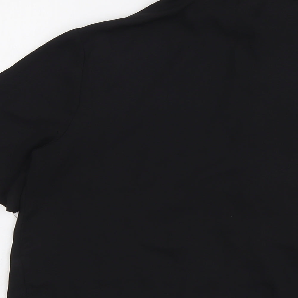 Womens UK Size 10 ASOS Black Basic Button-Up