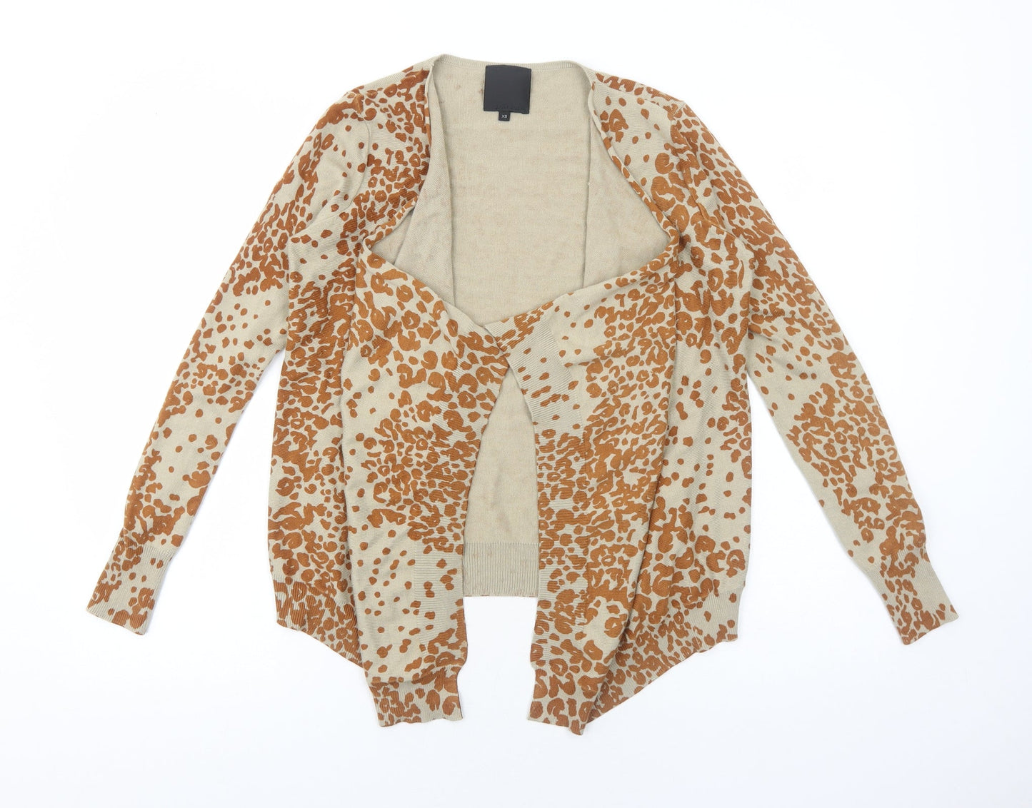 Womens UK Size XS In Wear Beige Cardigan Jumper