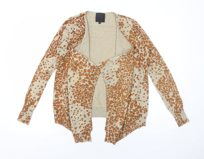 Womens UK Size XS In Wear Beige Cardigan Jumper