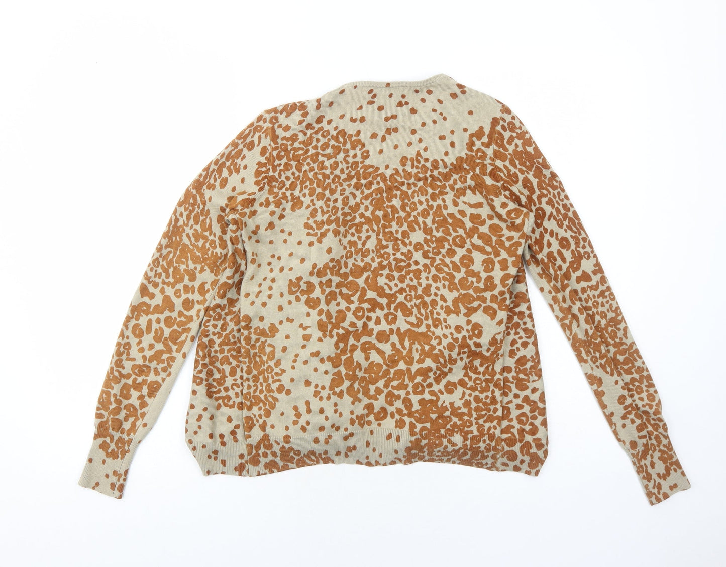 Womens UK Size XS In Wear Beige Cardigan Jumper
