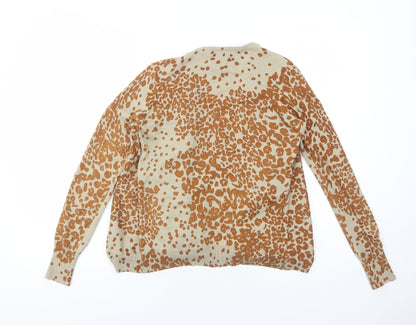 Womens UK Size XS In Wear Beige Cardigan Jumper