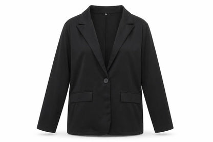 Preworn Womens Black Jacket Blazer Size M Button